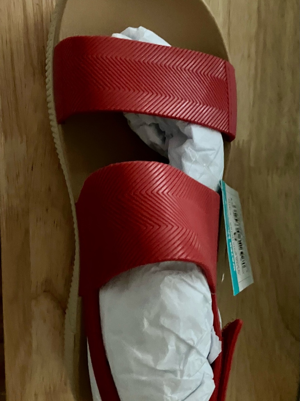 Reef Red Double-Strap Slide Sandals